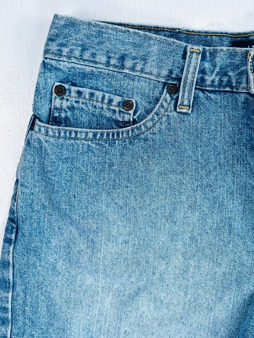 Vintage 90s 2000s Nautica Light Wash Denim High-Rise Shorts Medium Cotton Jorts